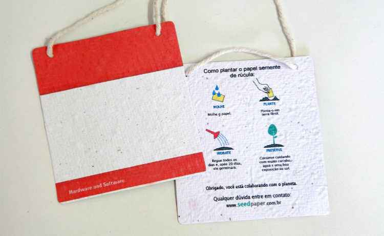 Material Corporativo em Papel Semente